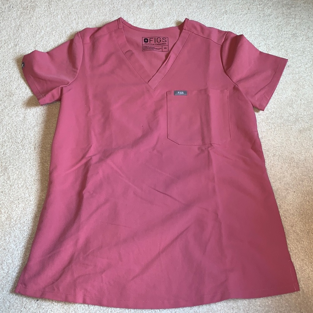 Mauve xsmall fig scrub top